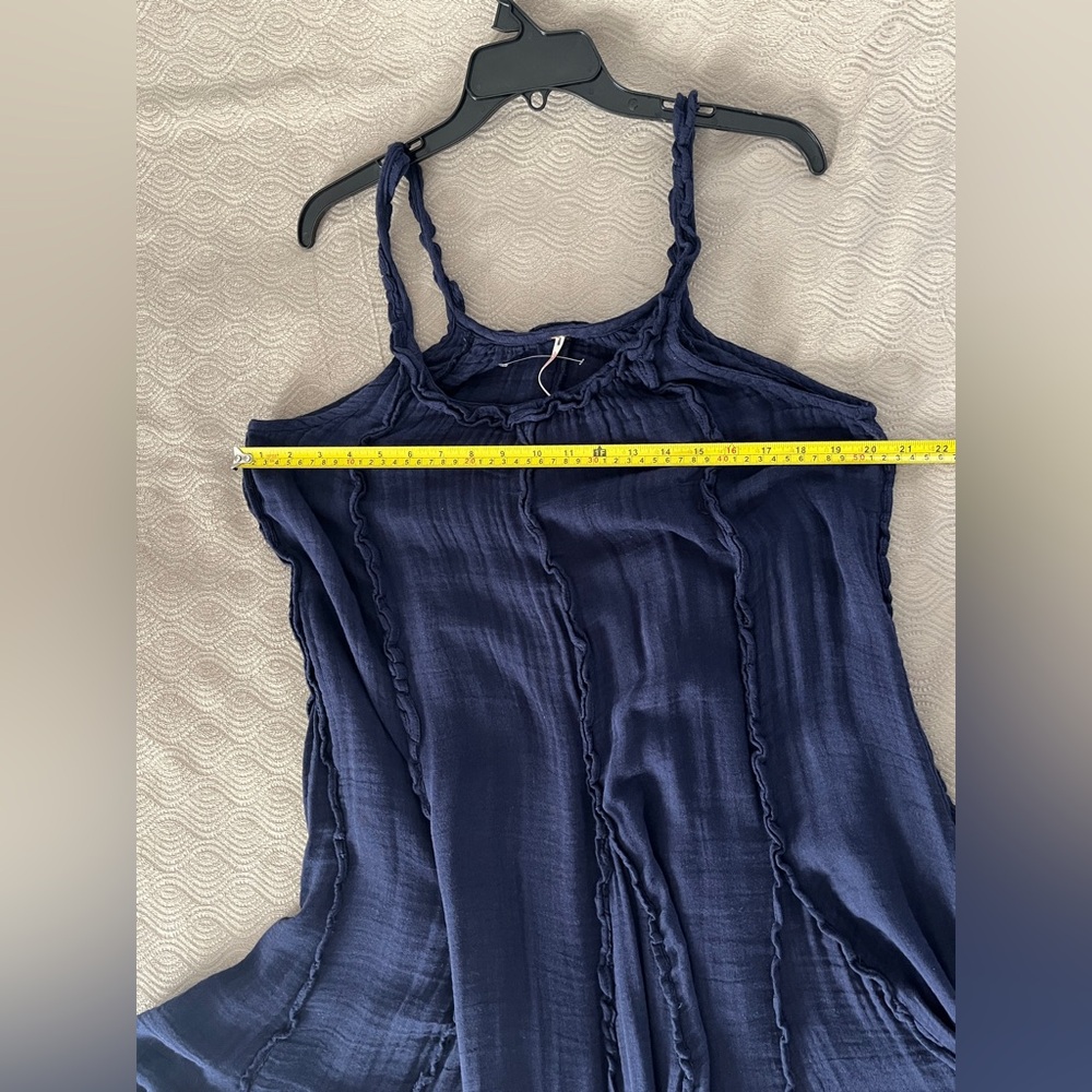 🆕 Free People McKinley Navy Blue Maxi Dress size medium - Picture 12 of 15